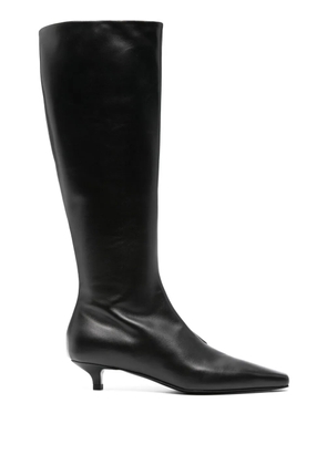 TOTEME 40mm The Slim knee-high boots - Black