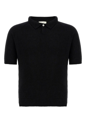 Ma'ry'ya ribbed-hem polo shirt - Black