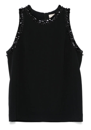 Elie Saab embroidered cady top - Black