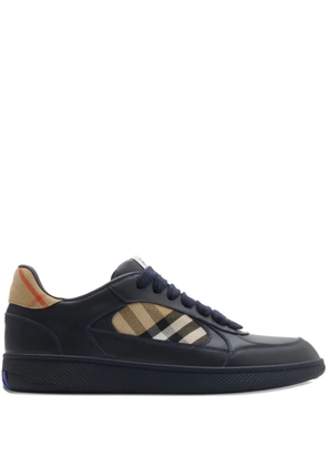 Burberry check-panelled sneakers - Blue