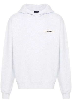 Jacquemus Le Hoodie Gros Grain logo-appliqué top - Grey