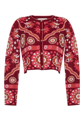 Cara Cara Ila floral-jacquard cardigan - Red