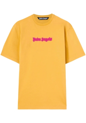 Palm Angels logo-print cotton T-shirt - Yellow