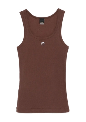 PINKO logo tank top - Brown