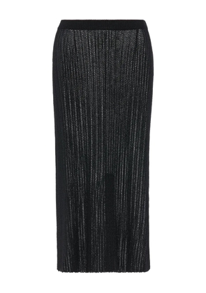 Maison Margiela slit midi skirt - Black