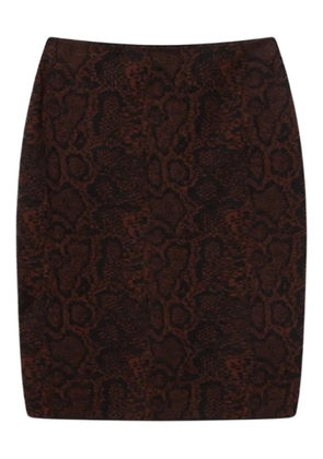 Stella McCartney snakeskin-print pencil midi skirt - Brown