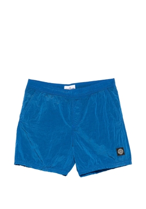Stone Island logo-patch swim shorts - Blue