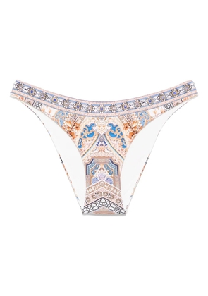 Camilla Make Me Your Mosaic-print bikini bottoms - Neutrals