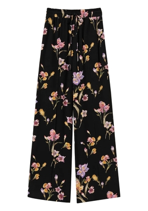 TWINSET floral-print trousers - Black