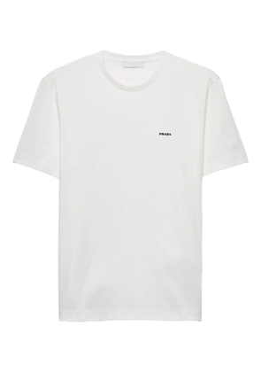 Prada logo-embroidered T-shirt - White