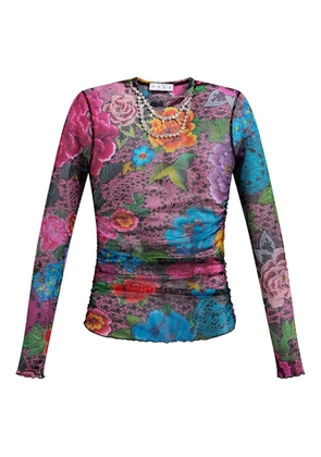 AREA floral-print top - Pink