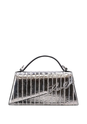 Karl Lagerfeld metallic tote bag - Silver