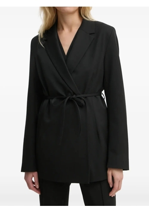 SAMSOE SAMSOE belted V-neck blazer - Black