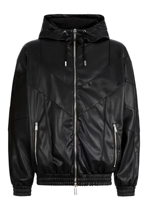 DSQUARED2 zipped faux leather jacket - Black
