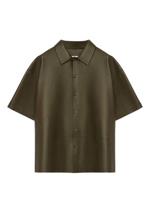 LOEWE short-sleeve leather shirt - Green