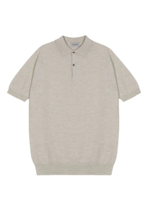 John Smedley short-sleeved merino-wool polo shirt - Grey