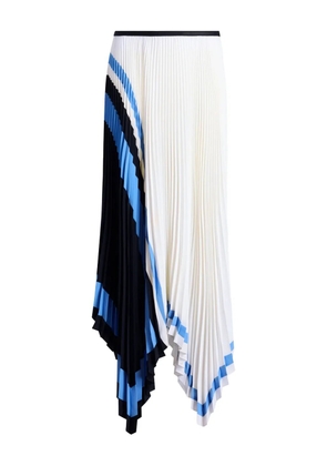 Proenza Schouler pleated patterned asymmetric skirt - White
