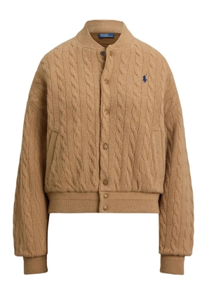 Polo Ralph Lauren cable-knit bomber jacket - Neutrals