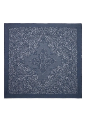 ETRO paisley jacquard shawl - Blue