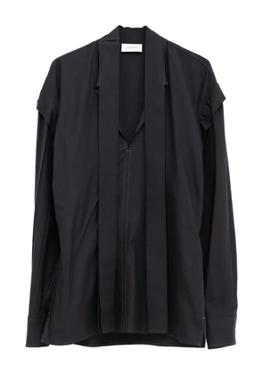 LEMAIRE tie-neck long-sleeve blouse - Black
