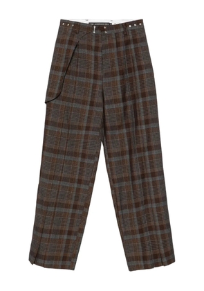 Andersson Bell Soe check-wrap apa753m trousers - Brown