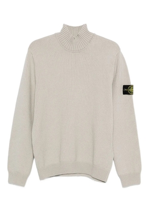 Stone Island ribbed turtleneck sweater - Grey