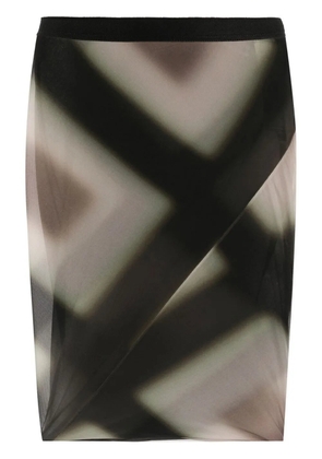 Rick Owens patterned midi skirt - Black