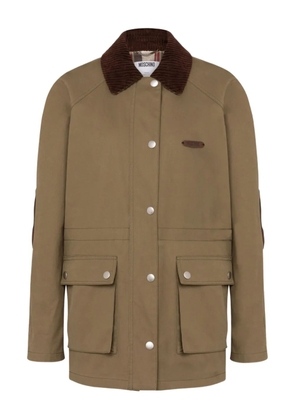 Moschino corduroy-collar utility jacket - Green