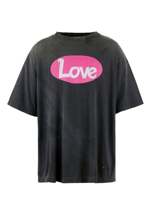 SAINT MXXXXXX graphic-print T-shirt - Black