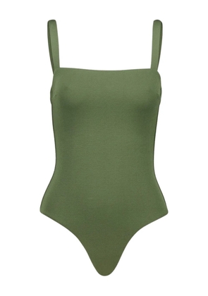 Matteau crinkle square-neck swimsuit - Green
