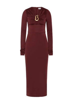Rebecca Vallance Mischa long-sleeve cut-out midi dress - Red
