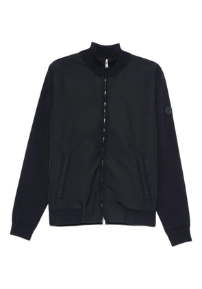 BOSS zip-front cotton sweater - Blue