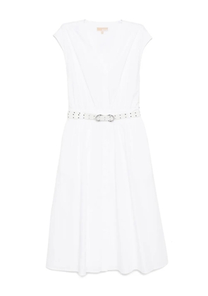 Michael Michael Kors poplin belted midi dress - White