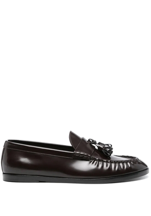 The Row Mens leather loafers - Brown
