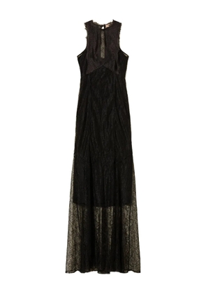 TWINSET halter lace-appliqué maxi dress - Black
