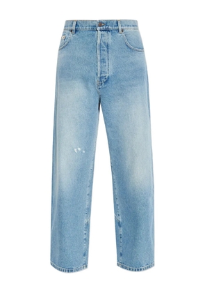 Moschino logo-patch jeans - Blue