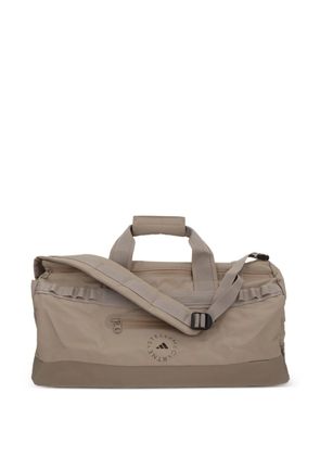 adidas logo-print luggage - Brown