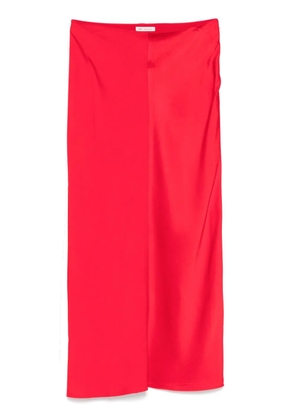 AMI Paris satin midi skirt - Red