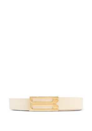 Victoria Beckham logo-buckle leather belt - Neutrals