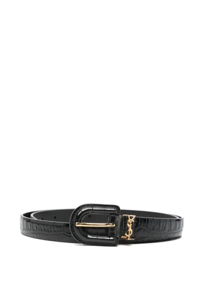 Saint Laurent signature buckle belt - Black