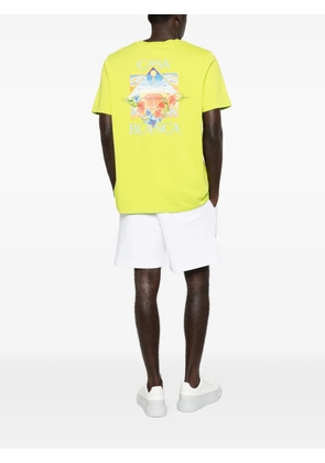 Casablanca Flower Court T-shirt - Yellow