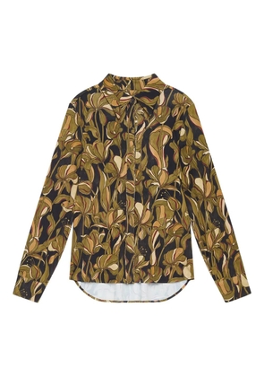 MALIPARMI floral-print point-collared shirt - Yellow