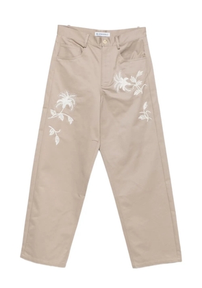 BLUEMARBLE bead-embroidered pants - Neutrals