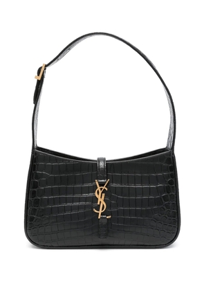 Saint Laurent 5A7 crocodile-effect shoulder bag - Black