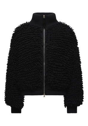 Moncler Grenoble ribbed-collar zip cardigan - Black