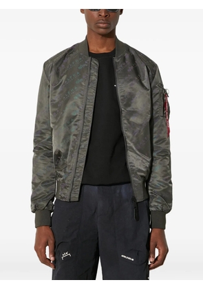 Alpha Industries logo-print zip jacket - Grey