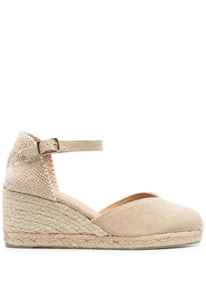 Castañer raffia-wedge espadrilles - Neutrals