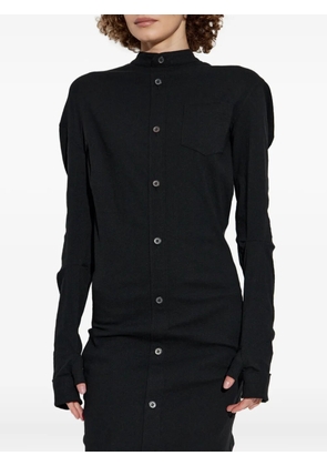 Issey Miyake button-front pocket mini dress - Black