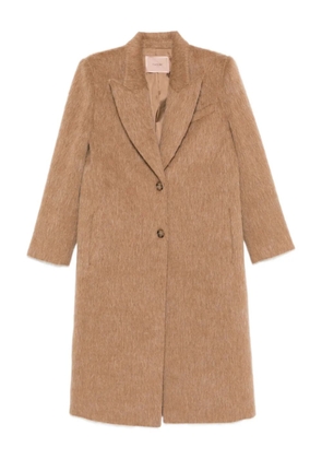 TWINSET textured single-breasted coat - Neutrals