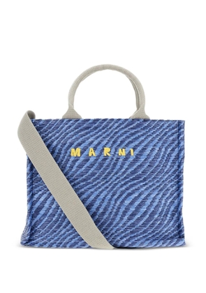 Marni small logo-detail tote bag - Blue